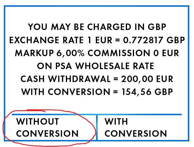 How much does Revolut charge for cash withdrawals abroad?